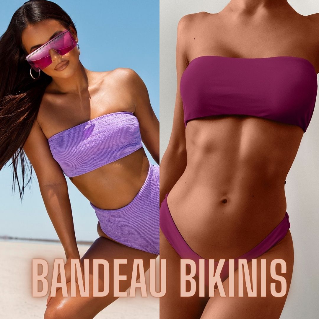women's bandeau bikini matching set