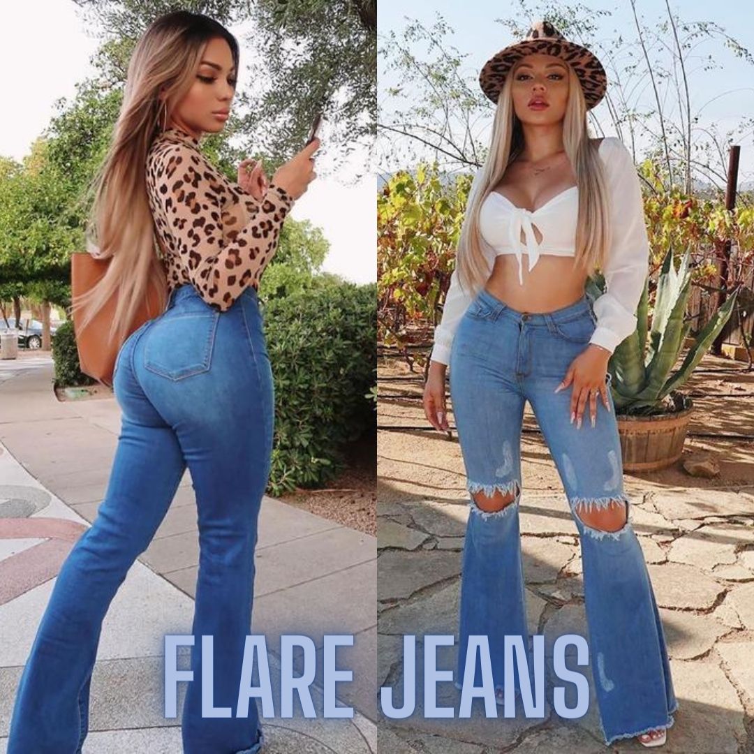 women's flare and bell bottom jeans