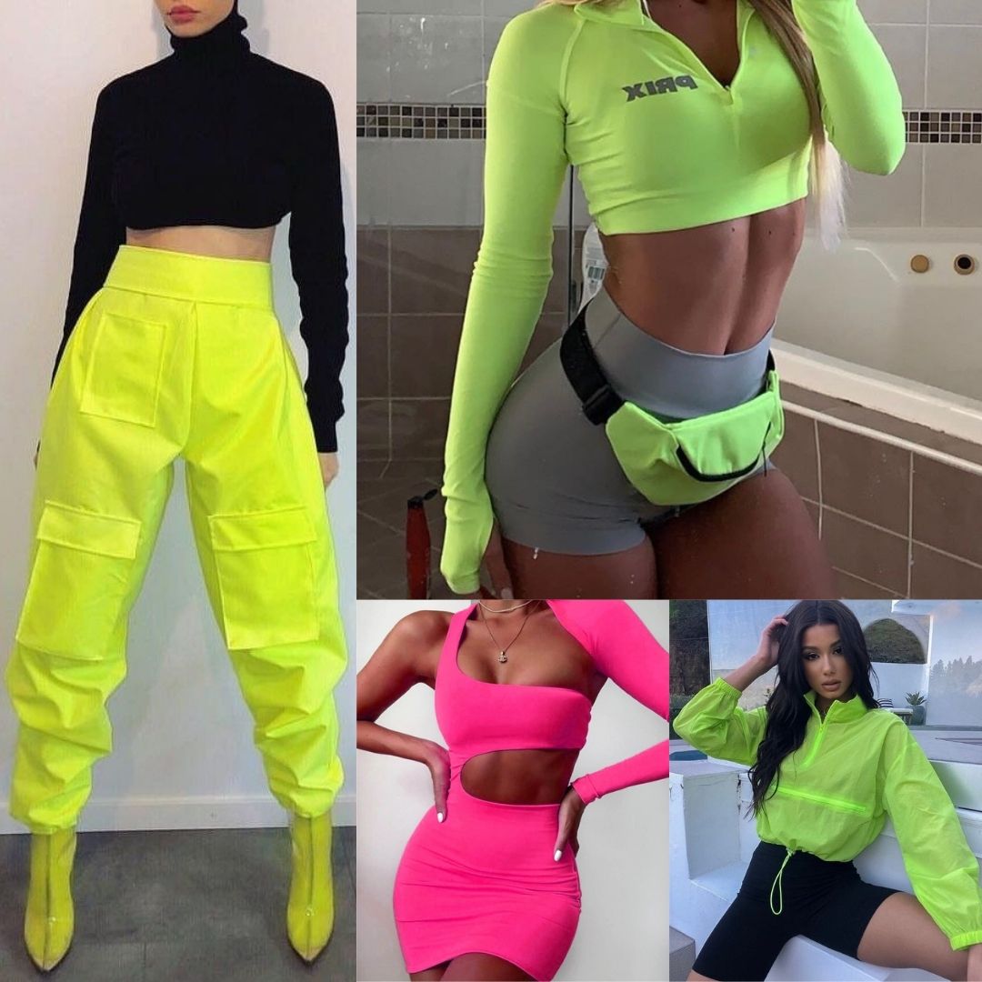women's neon clothes and neon dresses