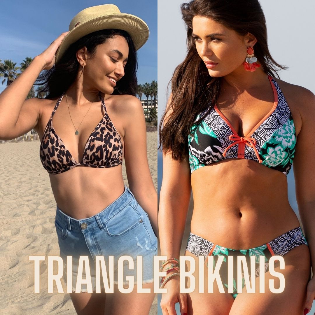 women' triangle bikinis tops