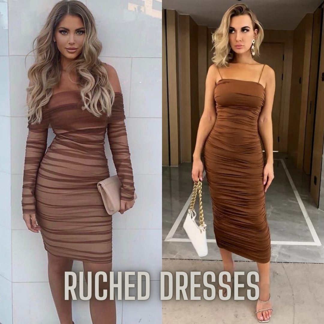 women's ruched dresses