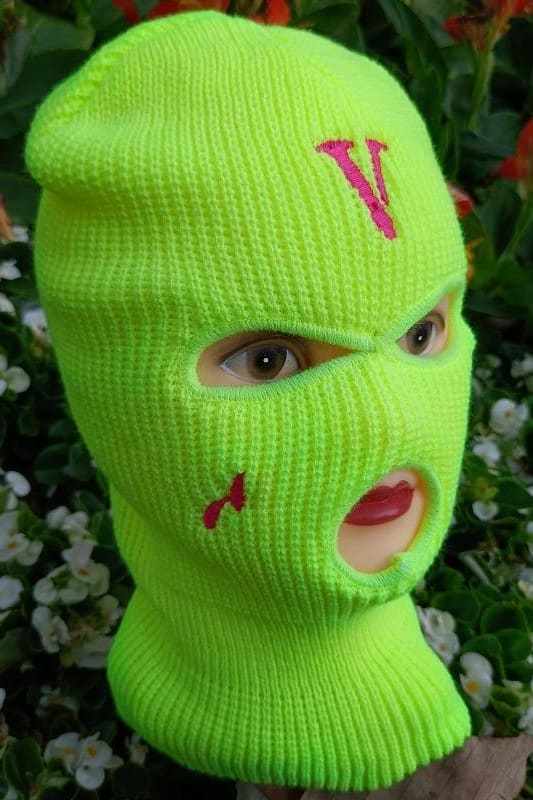 LV Neon Green Ski Mask