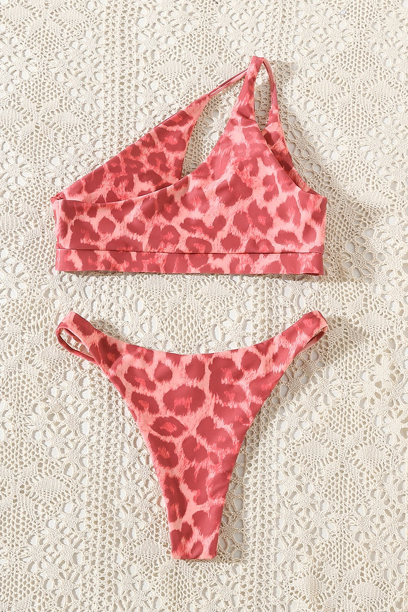 Pink Leopard Print Bikini
