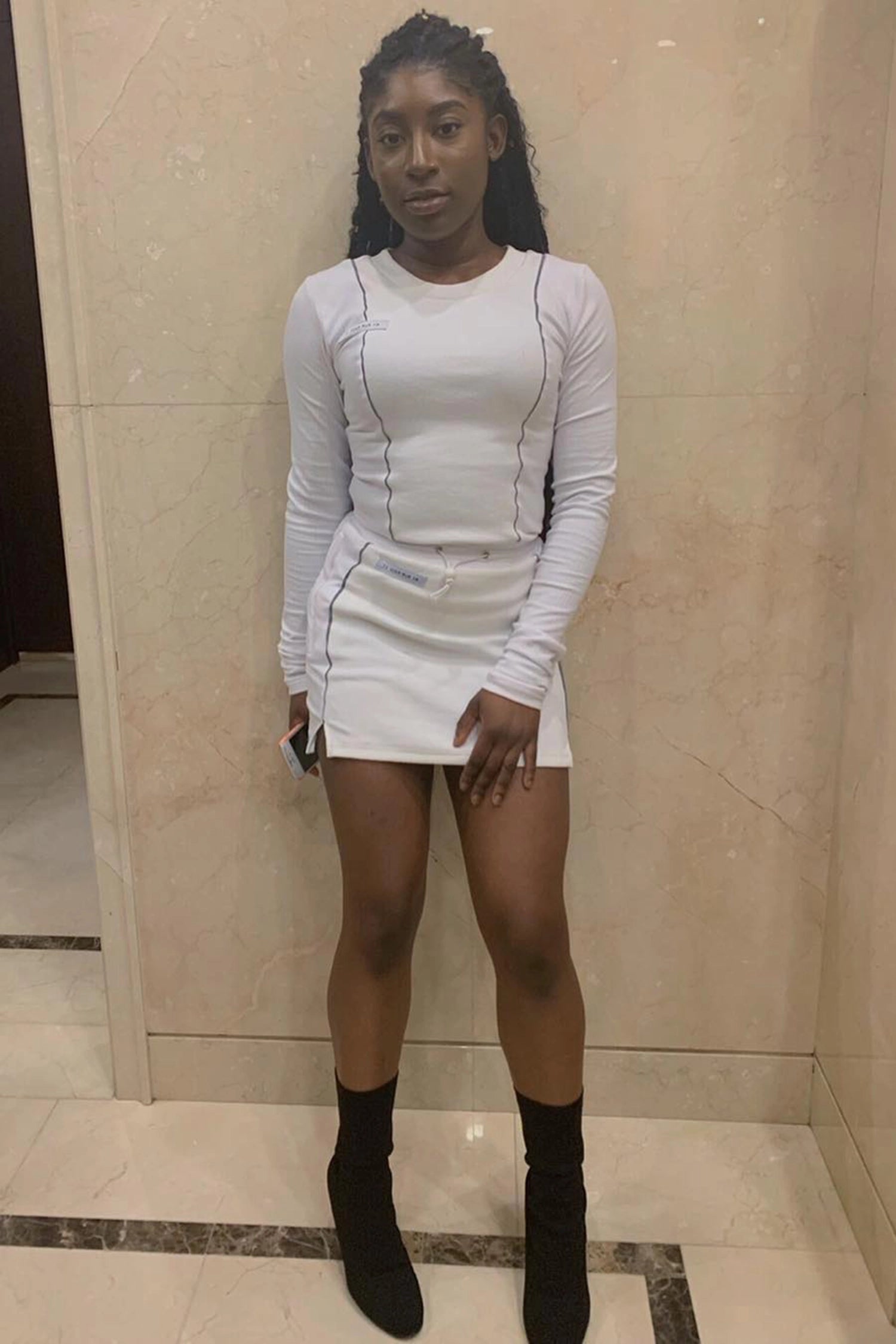 White reflective skirt clearance set