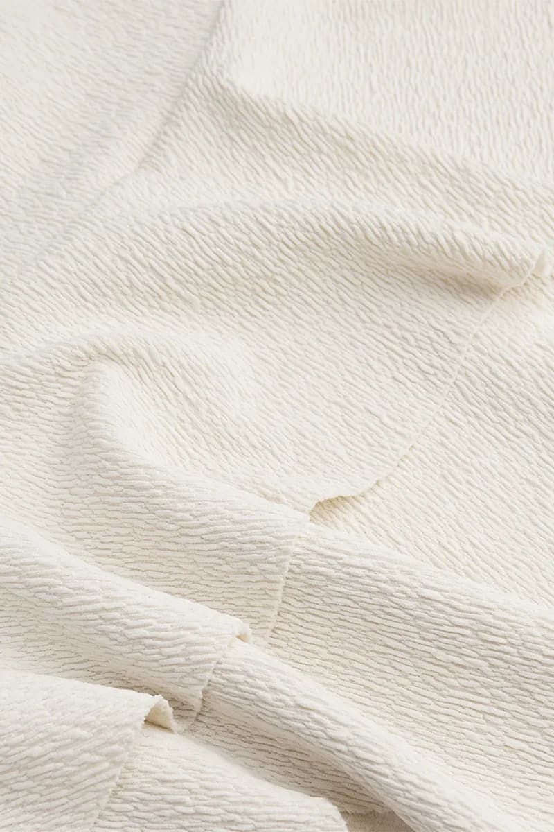 Beige Crepe Mini Skirt