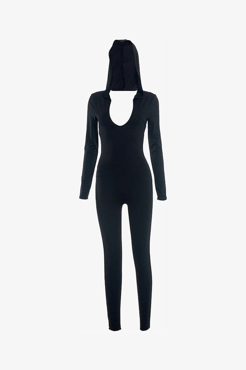 Shimmering Hooded Backless 2-Piece Jumpsuit main image 0