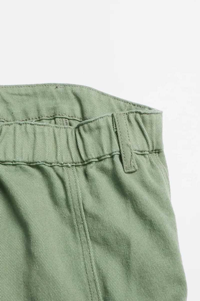 Green Denim Cargo Jumpsuit Jumpsuits & Rompers