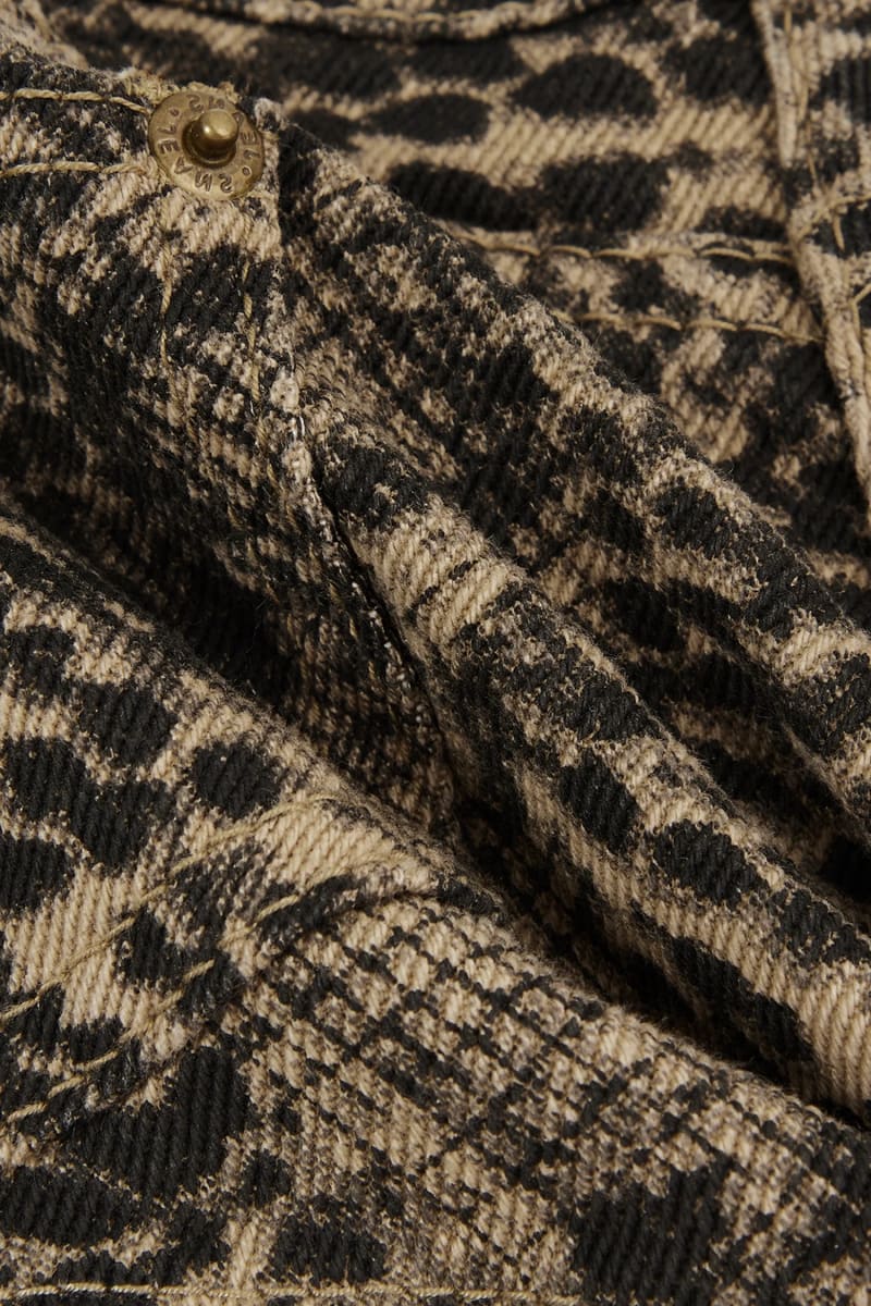 Leopard Print Denim Shorts