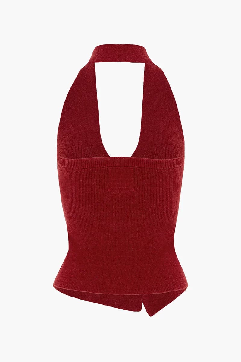 Red Halter Vest