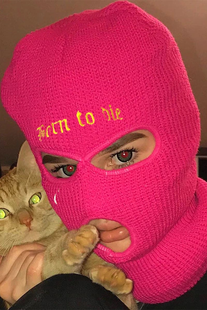 Rose Born To Die 3 Holes Ski Mask / One Size Balaclavas