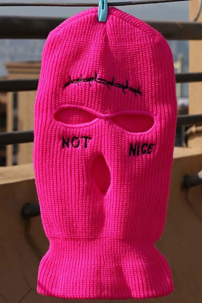 Rose Not Nice Stitches Three Holes Ski Mask Balaclavas