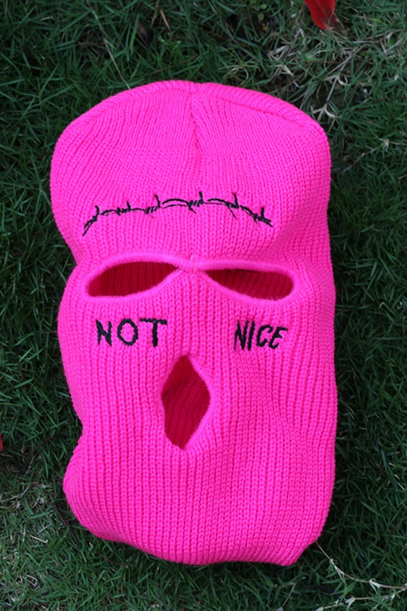 Rose Not Nice Stitches Three Holes Ski Mask Balaclavas