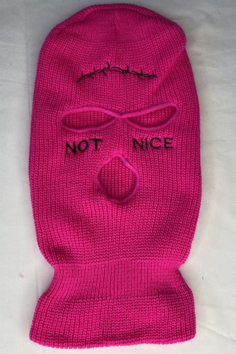 Rose Not Nice Stitches Three Holes Ski Mask Balaclavas