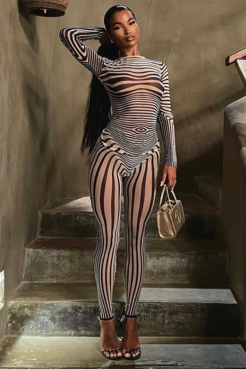 Two Piece Mesh Leggings Set