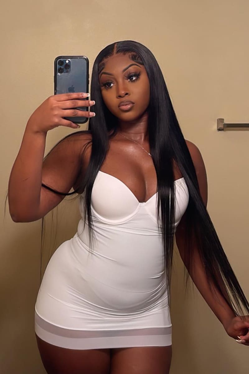 White Sheer Hem Tight Spaghetti Strap Mini Dress Dresses