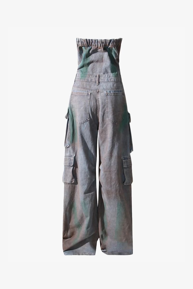 Wide Leg Denim Jumpsuit Jumpsuit