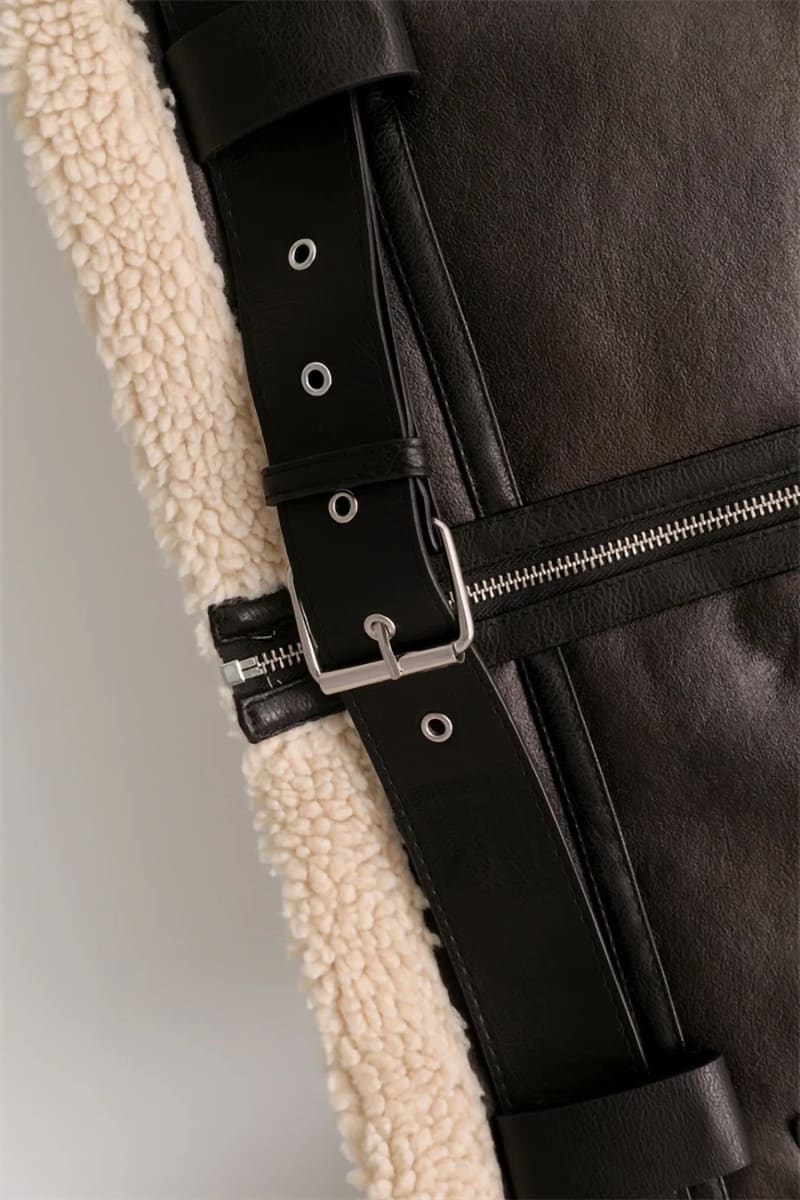 Women’s Brown Shearling Aviator Jacket