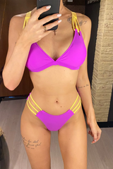 Neon Purple Brazilian Bikini Set