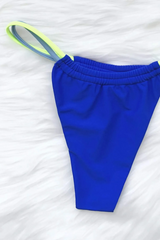 Royal Blue Adjustable Ruched Bikini