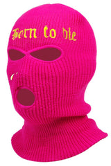 Rose Born To Die 3 Holes Ski Mask