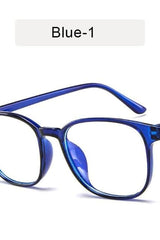 Computer Eyeglasses Anti-Blue Light Transparent Clear Plastic Frame Blue1 Eyeglasses