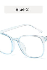 Computer Eyeglasses Anti-Blue Light Transparent Clear Plastic Frame Blue2 Eyeglasses