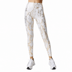 Gold Snakeskin High Waist Ruched Metallic Legging