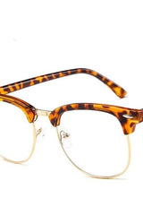 Metal Frame Retro Round Glasses Leopard-T Glasses