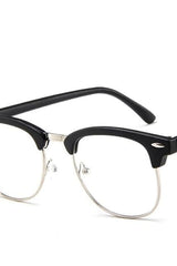 Metal Frame Retro Round Glasses Sandblacksilver-T Glasses